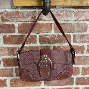 COACH Soho baguette pink purple vintage mini shoulder bag 90s y2k